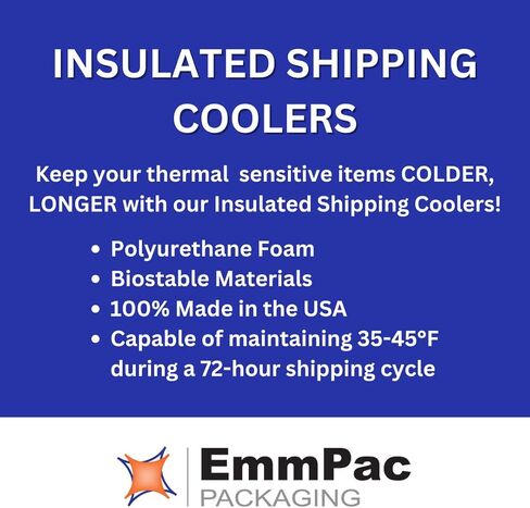 UN20A Thermo Chill Insulated Carton with Foam Shipper, Medium, 17" Length x 10" Width x 8-1/4" Depth, Original Version in Kuwait