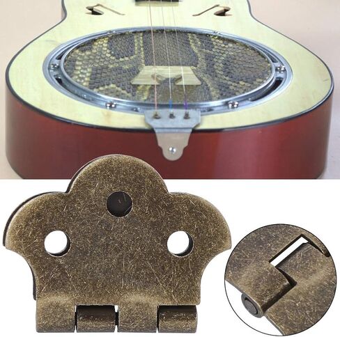 Metal Guitar Tailpiece Musical Instrument Tool Bronze Lightweight for 3 String Cigar Box Guitars in Saudi Arabia