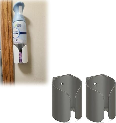 2Pack Wall Mount for Febreze Spray Bottles, Air Freshener Holder, No Drill Organization for Bathroom, Kitchen, Closet (Black) in Saudi Arabia
