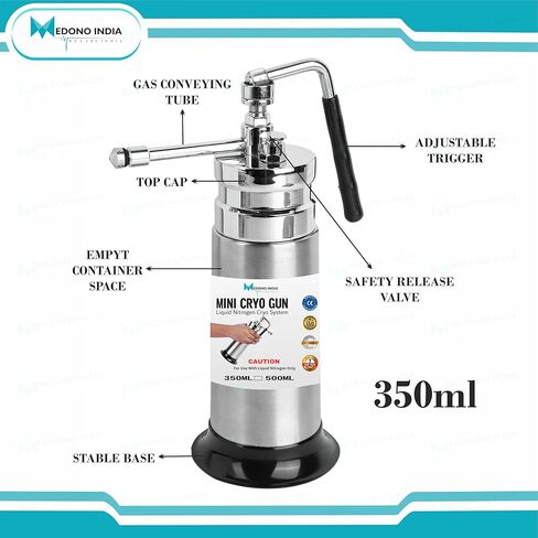Cryo Can Freeze Gun 350ML – Stainless Steel Body Empty Spray Bottle Applicator for DIY, Hobby Use & Multi-Purpose Cooling Spray Includes 1 Gun + Nozzle Set in Saudi Arabia