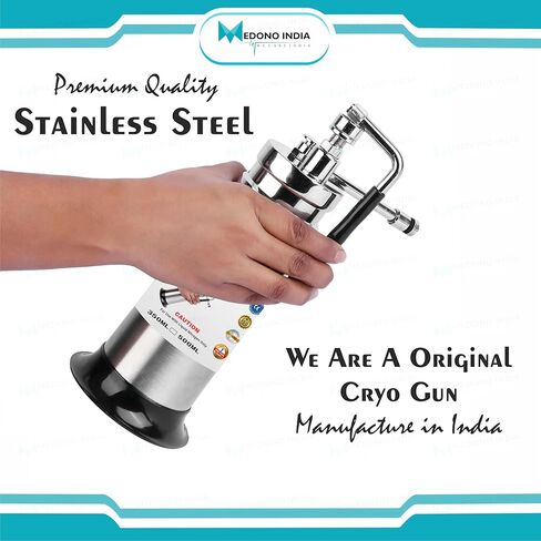 Cryo Can Freeze Gun 350ML – Stainless Steel Body Empty Spray Bottle Applicator for DIY, Hobby Use & Multi-Purpose Cooling Spray Includes 1 Gun + Nozzle Set in Saudi Arabia