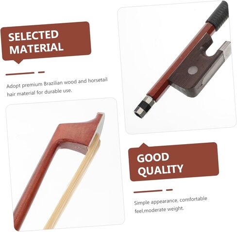 Garneck Professional Cello Bow Horsetail Hair for Students and Beginners Natural Horsehair Stringed Instrument Accessory for Cello Practice and Performance in Saudi Arabia
