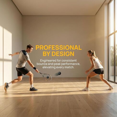 Homoyoyo 3pcs Squash Balls, Single Dot Rubber Racquet Balls for Practice and Skill Development, High Bounce Racquetball for Indoor and Outdoor Court Play Professional High Elasticity in Kuwait