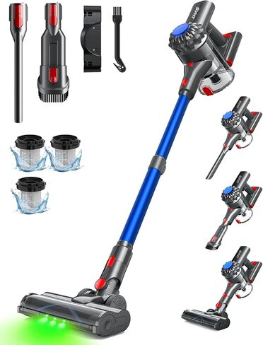 Cordless Vacuum Cleaner, 450W 40KPA Vacuum Cleaners for Home, 45Mins Lightweight Stick Vacuum with Advanced Green Light Tech, Rechargeable Battery Vacuum for Carpet,Pet Hair,Hardwood Floor in Saudi Arabia