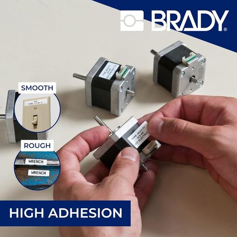 Brady Polyester Label Tape for Label Printer BMP41/BMP51/BMP53/M511 - Self Adhesive Printer Labels - Black on White (12,07 mm (W) x 7,62 m (L)) - M4C-475-422 in Saudi Arabia