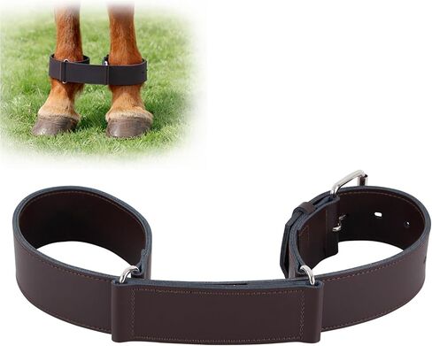 Horse Hobbles, 17.3" Adjustable Hobbles Leather for Horses Legs, Training 2-Leg Hobbles for Control Running and Kicking in Saudi Arabia