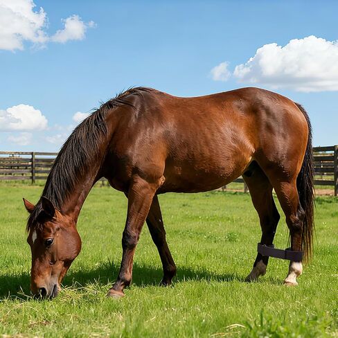 Horse Hobbles, 17.3" Adjustable Hobbles Leather for Horses Legs, Training 2-Leg Hobbles for Control Running and Kicking in Saudi Arabia