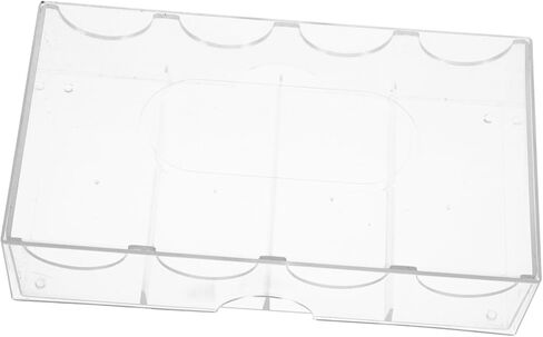 Kisangel Large Capacity Transparent Poker Chip Box with Four Compartments Wear Resistant Organizer for Easy Storage and Sorting of Poker Chips Secure Buckle Design in Kuwait