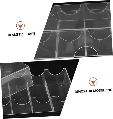 Kisangel Large Capacity Transparent Poker Chip Box with Four Compartments Wear Resistant Organizer for Easy Storage and Sorting of Poker Chips Secure Buckle Design in Kuwait