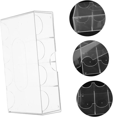 Large Capacity Transparent Poker Chip Case with Buckle Closure Portable Poker Chip Holder and Organizer Box for Easy Storage and Transport in Kuwait