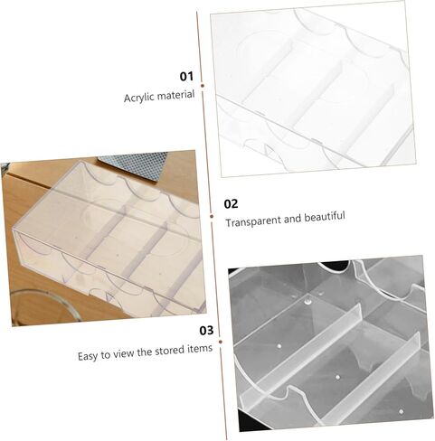 Large Capacity Transparent Poker Chip Case with Buckle Closure Portable Poker Chip Holder and Organizer Box for Easy Storage and Transport in Kuwait