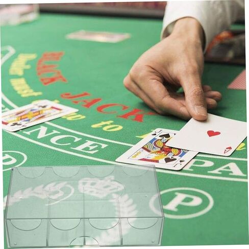 Toyvian Transparent Poker Chip Holder Case Wear Resistant Storage Box for Daily Poker Chip Organization and Scratch Protection in Saudi Arabia
