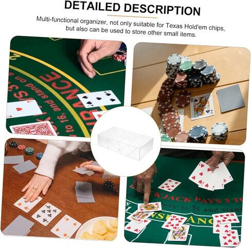 Toyvian Transparent Poker Chip Holder Case Wear Resistant Storage Box for Daily Poker Chip Organization and Scratch Protection in Saudi Arabia