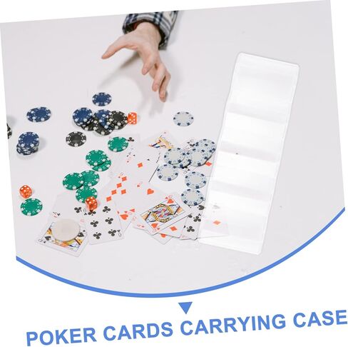 Toyvian Large Capacity Transparent Game Chip Case with Compartment Design Multi Use Poker Chip Holder Box Cards and Dice in Kuwait
