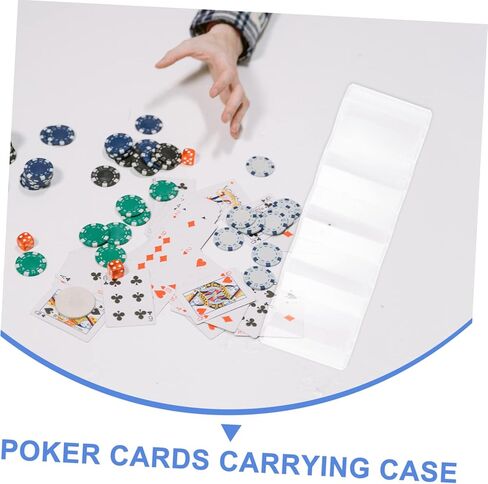 ibasenice Transparent Poker Chip Case Large Capacity with Compartmented Holder for Cards and Dice Game Chip Box for Organized Storage and Easy Carrying in Saudi Arabia