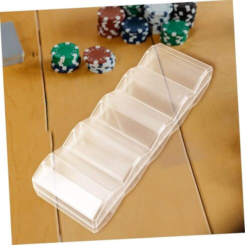 ibasenice Transparent Poker Chip Case Large Capacity with Compartmented Holder for Cards and Dice Game Chip Box for Organized Storage and Easy Carrying in Saudi Arabia