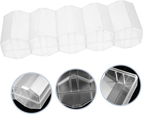 ibasenice Transparent Poker Chip Case Large Capacity with Compartmented Holder for Cards and Dice Game Chip Box for Organized Storage and Easy Carrying in Saudi Arabia