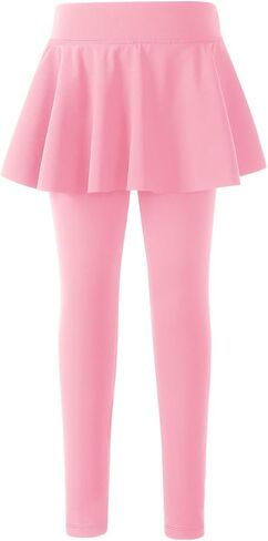 Skirt Leggings for Girls School Uniform, Pants for Girls Kids Toddler Ruffle Skirt Pull On Warm Clothes in Saudi Arabia