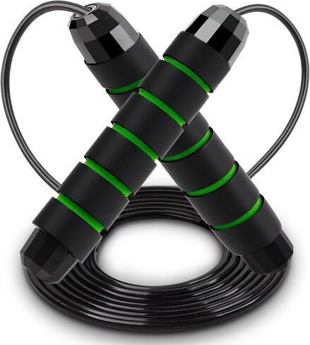Jump Rope Adjustable Jump Ropes Tangle-Free Rapid Speed Jumping Rope with Ball Bearings for Fitness for Women Men Fitness, Home School Gym Exercise Slim Body in Saudi Arabia