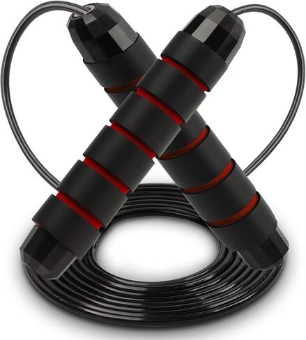 Jump Rope Adjustable Jump Ropes Tangle-Free Rapid Speed Jumping Rope with Ball Bearings for Fitness for Women Men Fitness, Home School Gym Exercise Slim Body in Saudi Arabia