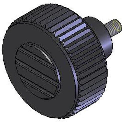 Kipp KBP-394 Studded Thermoplastic Knurled Knob 1.97 Diameter, 3/8-16 thds. in Kuwait