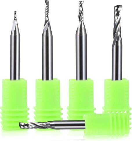 25 قطعة قطر القطع 1 مم - 6 مم قاطع مطحنة طرفي من كربيد التنجستين قطع مفردة لولبية CNC لأعمال النجارة من مادة PVC PVC MDF (4x8x45L) in Kuwait