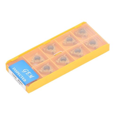 10Pcs Carbide Inserts External Threading Inserts Tungsten Carbide Inserts for High Temperature Resistance Toughness with Storage Box Suitable for Stainless Steel Wood Finishing in Saudi Arabia