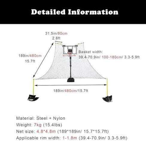 The Ultimate Basketball Solo Trainer - Automatic Ball Return System Eliminates Chase Time, Lets You Focus on Perfecting 3-Pointers and Jump Shots in Kuwait