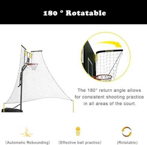 The Ultimate Basketball Solo Trainer - Automatic Ball Return System Eliminates Chase Time, Lets You Focus on Perfecting 3-Pointers and Jump Shots in Kuwait