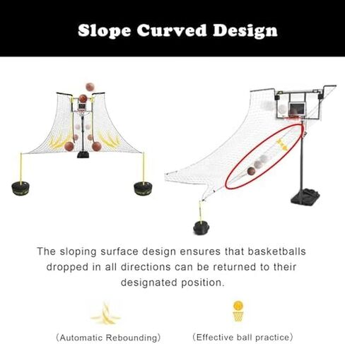 The Ultimate Basketball Solo Trainer - Automatic Ball Return System Eliminates Chase Time, Lets You Focus on Perfecting 3-Pointers and Jump Shots in Kuwait