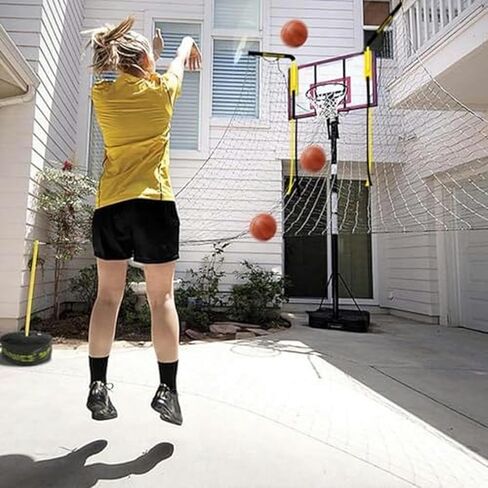 Automatic Shot Return Net Attachment - Simply Hook onto Your Hoop for Instant Smart Training, Compatible with Standard and Non-Standard Rims in Kuwait