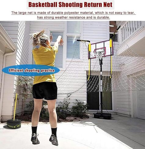 Versatile Shooting Rebounder Device - Perfect for Practicing Free Throws, Long-Range Shots, and Game-Like Scenarios in Any Setting in Kuwait