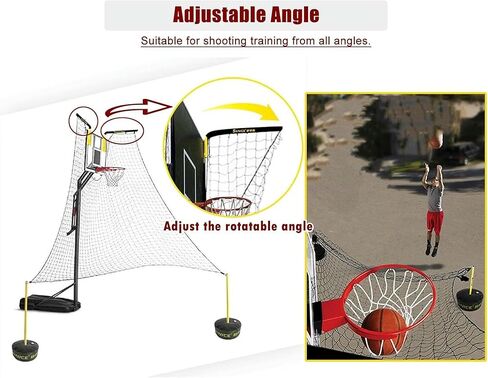 Versatile Shooting Rebounder Device - Perfect for Practicing Free Throws, Long-Range Shots, and Game-Like Scenarios in Any Setting in Kuwait