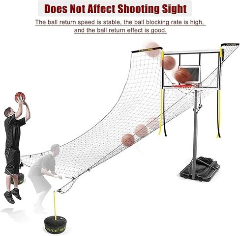 Versatile Shooting Rebounder Device - Perfect for Practicing Free Throws, Long-Range Shots, and Game-Like Scenarios in Any Setting in Kuwait