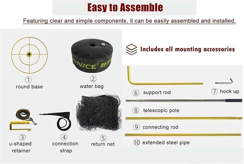 Versatile Shooting Rebounder Device - Perfect for Practicing Free Throws, Long-Range Shots, and Game-Like Scenarios in Any Setting in Kuwait