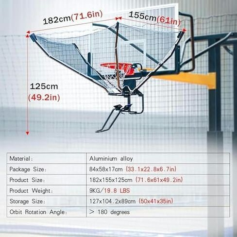مدرب تسديد كرة السلة من الجيل التالي - يتميز بمزلق إرجاع دوار بزاوية 180 درجة لتدفق التدريب دون انقطاع، ويعزز الكفاءة في الملعب بشكل كبير in Kuwait