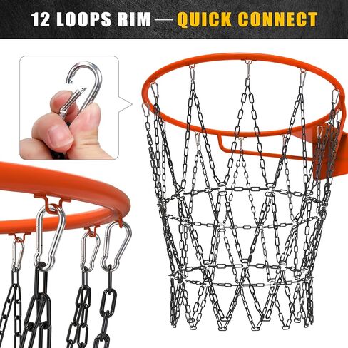 KingDolly 360° Rotatable Basketball Return Attachment with Chain Basketball Net, Basketball Rebounder for Solo Practice in Kuwait