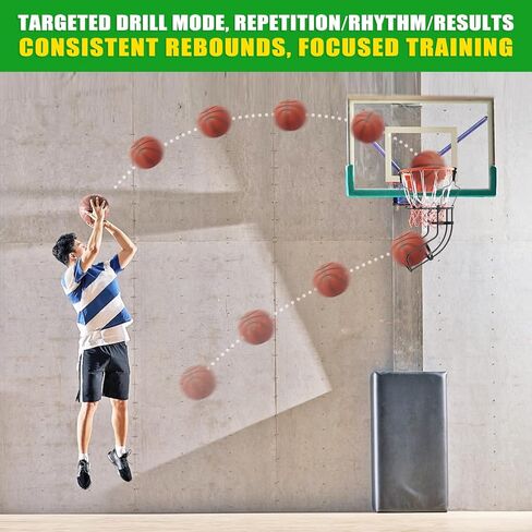 KingDolly 360° Rotatable Basketball Return Attachment with Chain Basketball Net, Basketball Rebounder for Solo Practice in Kuwait