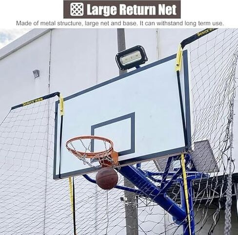 أداة ارتداد كرة السلة ذات الزاوية الذكية - انحدار 45 درجة ودعامات قابلة للدوران 90 درجة تضمن العودة المثالية من أي وضع في الملعب، مثالية للتدريبات الفردية in Kuwait