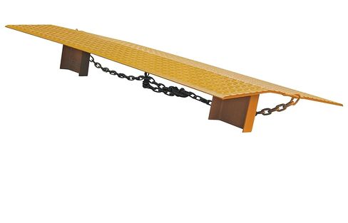 Vestil SE-4830 Steel Truck Dock Plate 30 In. x 48 In. x 7-9/16 In. 5,000 Lb. Capacity Yellow in Saudi Arabia