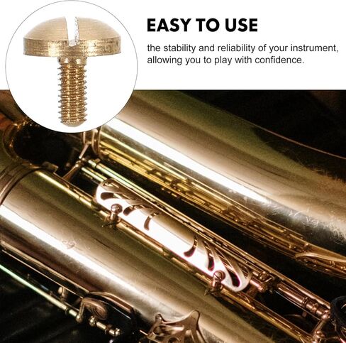 Vaguelly 10pcs Music Instrument Screws Knurled Knob Screws for Instruments Metal Mini Core Axle Music Accessories in Saudi Arabia