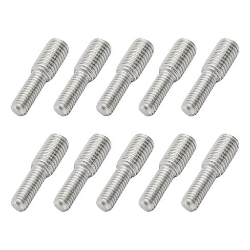 10 قطع من M6x15mm إلى M8x15mm محول قضيب ملولب مزدوج الرأس، يقلل من مسامير التثبيت، محول خيط ذكر إلى ذكر من الفولاذ المقاوم للصدأ 304 لتجميع أثاث معدات الآلات in Kuwait