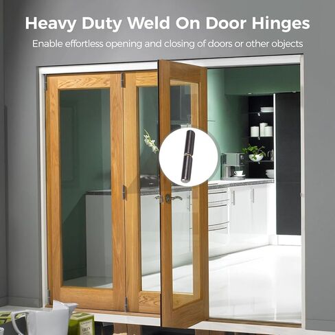 Heavy Duty Weld On Door Hinges, 20 Pcs 2-1/4 in Weldable Barrel Hinges for Swing Doors, Trailer Gates and Ramps, Metal Detachable Hinges in Kuwait