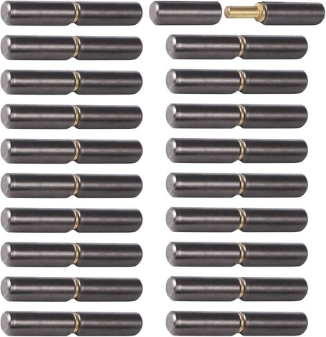 Heavy Duty Weld On Door Hinges, 20 Pcs 2-1/4 in Weldable Barrel Hinges for Swing Doors, Trailer Gates and Ramps, Metal Detachable Hinges in Kuwait