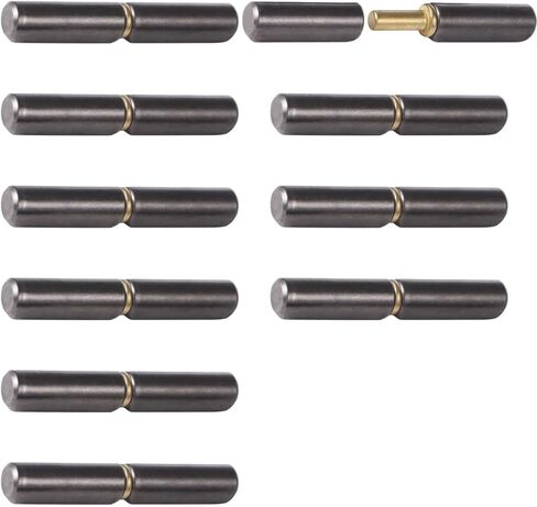 10 Pcs Heavy Duty Weldable Barrel Hinges, 2-1/4 in Weld On Hinge for Swing Doors, Trailer Gates, Windows and Trailer Ramps, Metal Detachable in Kuwait