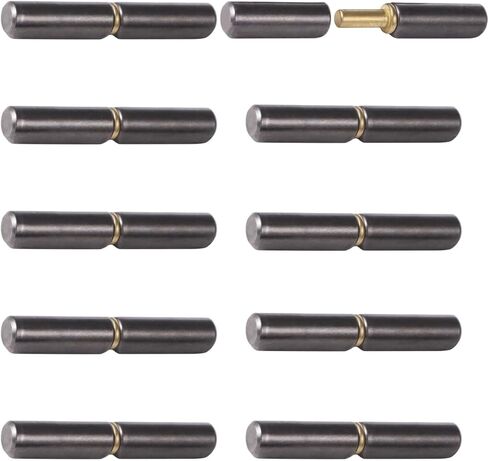 10 Pcs Heavy Duty Weldable Barrel Hinges, 2-1/4 in Weld On Hinge for Swing Doors, Trailer Gates, Windows and Trailer Ramps, Metal Detachable in Kuwait