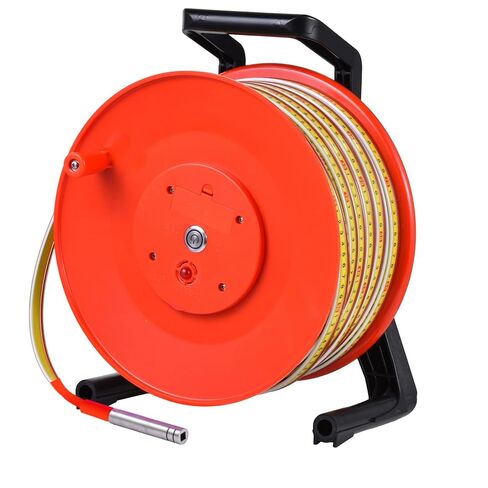 Groundwater Level Gauge 328 Ft (100 M) with 0.99 Inch Fixed Stainless Probe and Steel Measuring Tape, Water Depth Meter with Buzzer and Voltmeter Signal for Well and Reservoir Monitoring, Battery in Kuwait