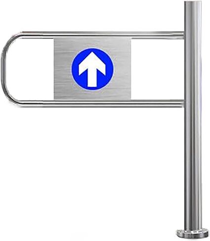 Metal Swing Gate One-Way Safety Entrance Safety Gate for Supermarkets Offices Libraries Durable Security(Right,90cm) in Kuwait