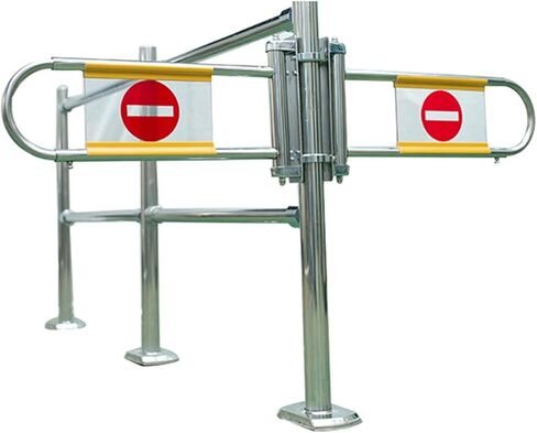 Supermarket Metal One-Way Import Export Gates Cashier Counter Spring-Loaded Entrance Swing Safety Gate for Malls in Kuwait