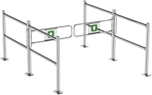 Automatic Closing Swing Gate One-Way Open Safe Door Stainless Steel Access Control for Warehouses & Stores(190 * 100cm) in Kuwait
